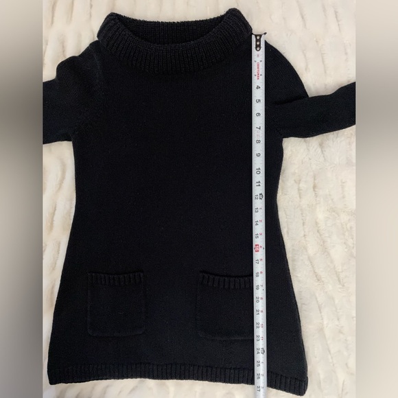 Anthropologie Field Flower Black Tunic Loose Knit Sweater Small - Picture 5 of 7